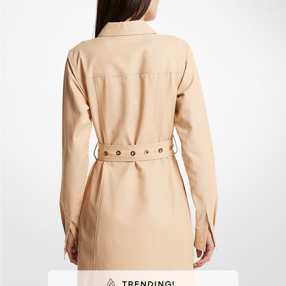 Michael Kors Dress Cotton Blend Twill Utility Dress - Picture 2 of 6